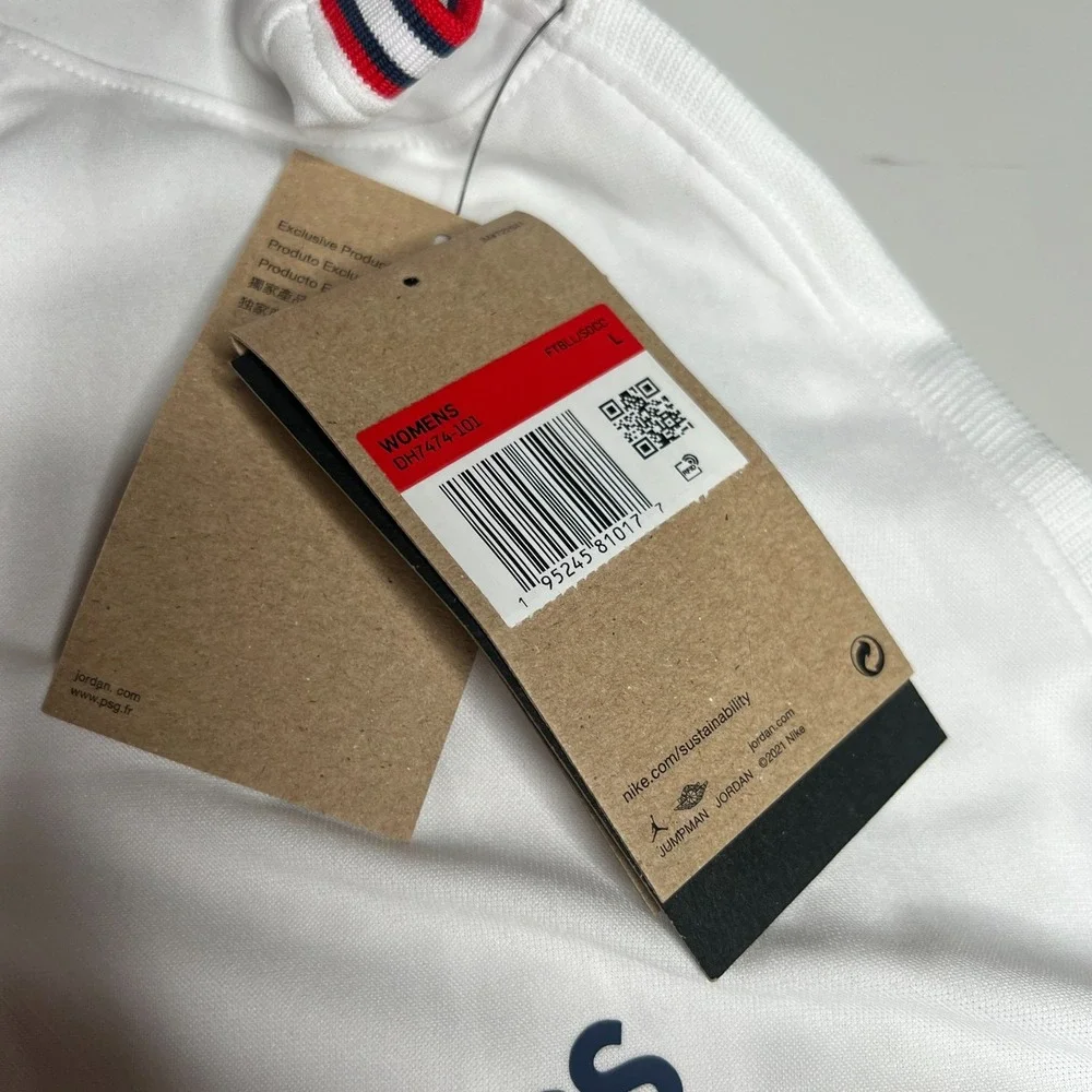 PSG Paris Saint-Germain Jordan Away Jersey Women's L White DH7474-101 NWT